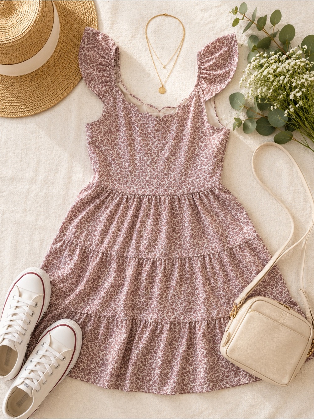 🌸 Monteau Los Angeles Floral Tiered Dress | Size XS 🌸